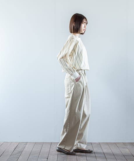 ATPOVA｜【 26WI26 】 C/N裏起毛 2タックPT