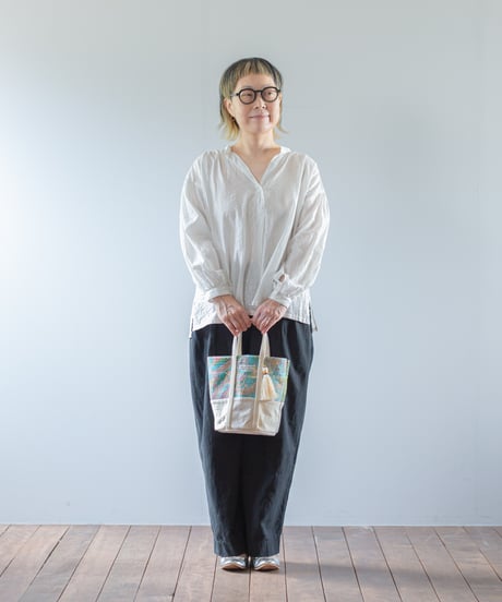 ARTE POVERA｜【 ARTEA - 26SP47 】 インドキルトラリー＆フランスシーツMIX NEW ラウンドBAG (M)