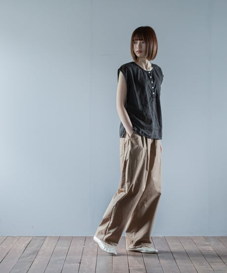 ATPOVA｜【 26SU42 】 リネンコットン NEWフレンチキャミ(製品染)
