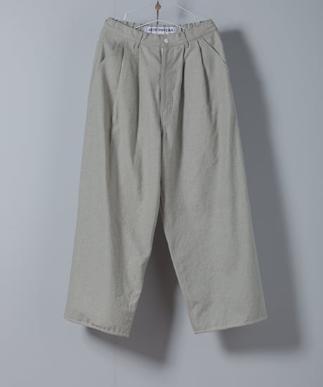 ARTE POVERA｜【 2025winter17 】 イタリアヘリンボーンベッドシーツ RE-2タックワイドパンツ