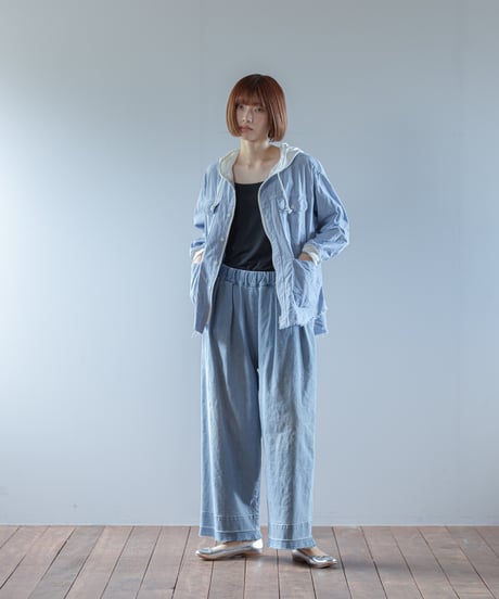 ARTE POVERA｜【 ARTEA - 26SP69 】 シャンブレーライトダメージ加工 RE-フードカバーオール