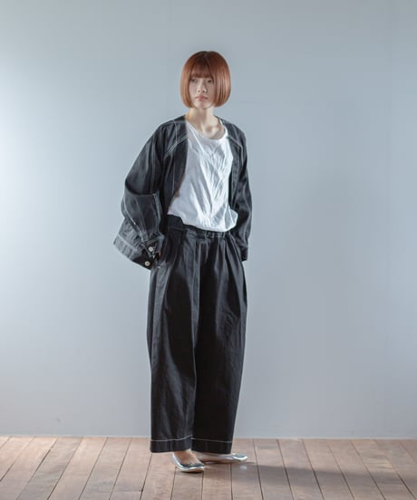 ATPOVA｜【 2026spring26 】 12OZデニム ノーカラーワークJKT