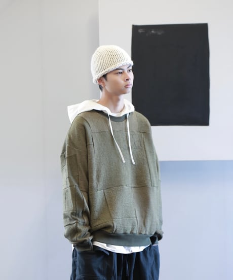 ARTE POVERA｜【 23WI76 】デンマーク60年代ウールマフラー RE-パッチワークSWT
