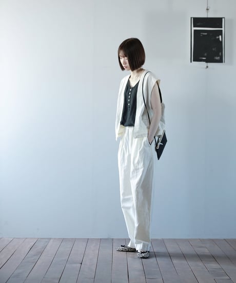 ★ATPOVA｜【 26SU50 】 リネンコットン 2タックイージーPT(製品染)