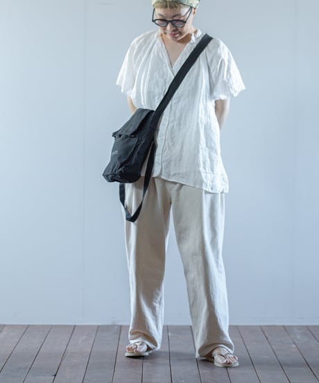 ARTE POVERA｜【 2025summer19 】1960年チェコ軍ショルダー RE-黒染ハンドプリントBAG