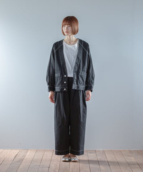 ATPOVA｜【 2026spring26 】 12OZデニム ノーカラーワークJKT