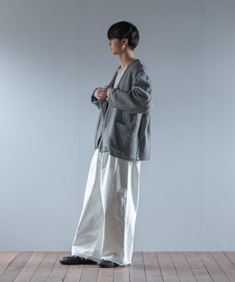 ATPOVA｜【 2025winter24 】 コットンウール ノーカラーJKT（裏付き）
