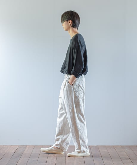 ARTE POVERA｜【 ARTEA - 26SP36 】 フランスUSEDシーツMIX ステンシル2タックPT