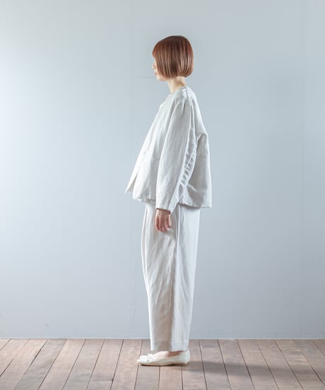 ★ATPOVA｜【 2026spring12 】 セレモニー リネンポリエステル混 ノーカラーJKT