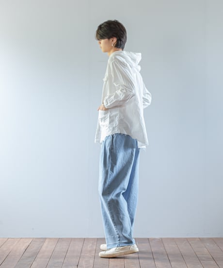 ARTE POVERA｜【 ARTEA - 26SP69 】 シャンブレーライトダメージ加工 RE-フードカバーオール