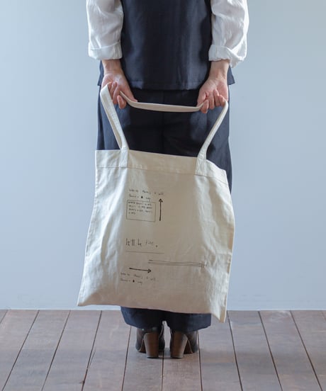 ATPOVA｜【 2026spring18 】 NATSUME X KOTETSU コラボ 「意志あるところに道はあるよ～」 コットンリネントートBAG①