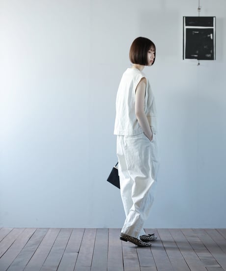 ★ATPOVA｜【 26SU49 】 リネンコットン ショートベスト(製品染)