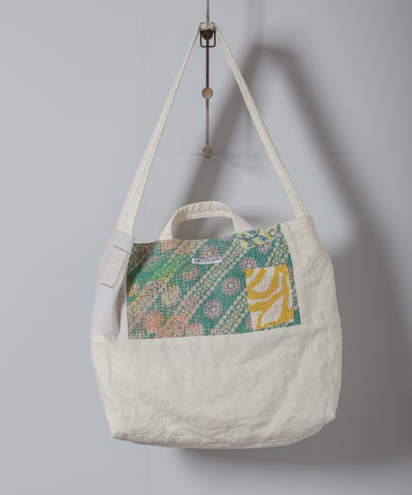 ARTE POVERA｜【 ARTEA - 26SP45 】 インドキルトラリー＆フランスシーツMIX トート＆ショルダーBAG