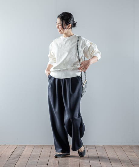 ATPOVA｜【 26WI09 】 ウール混ダンボールニット 2タックワイドPT