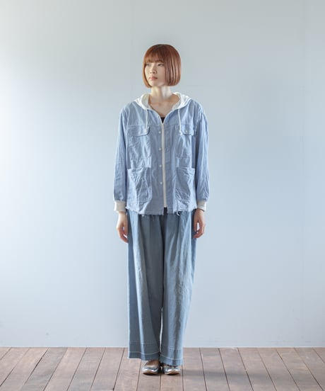 ARTE POVERA｜【 ARTEA - 26SP69 】 シャンブレーライトダメージ加工 RE-フードカバーオール