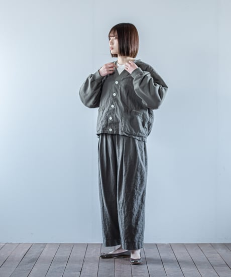 ATPOVA｜【 26WI18 】 L/Cキャバス＆裏毛MIX カーディガン(製品染)