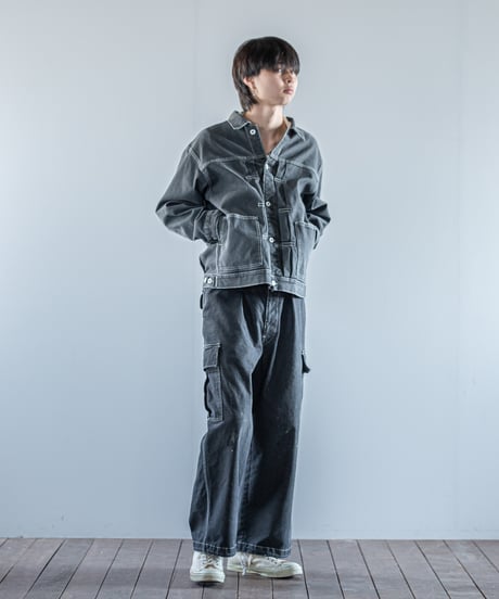 ATPOVA｜【 26WI13 】 ブラックライトデニム G-JACKET(ダメージ加工)