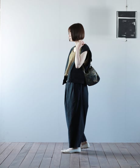 ★ATPOVA｜【 26SU49 】 リネンコットン ショートベスト(製品染)
