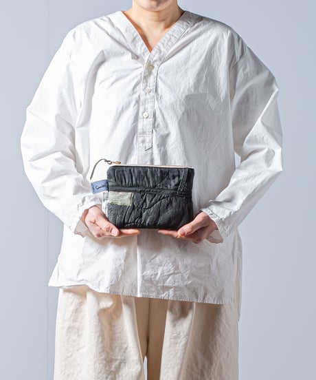 ★ARTE POVERA｜【 artea-fw2377 】U.Sキルトライナー製品染 RE-ポーチ（S）