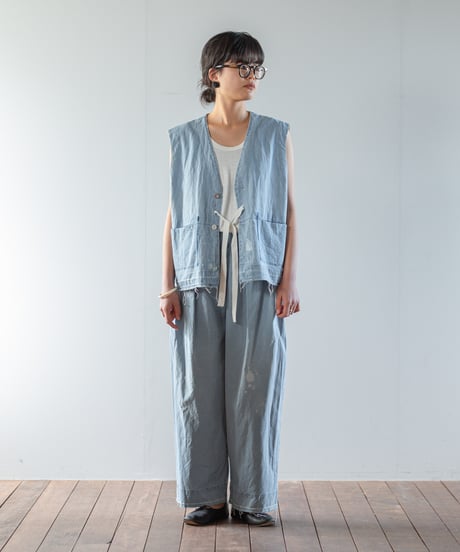 ATPOVA｜【 2025summer75 】10yearダメージ加工 デニムベスト