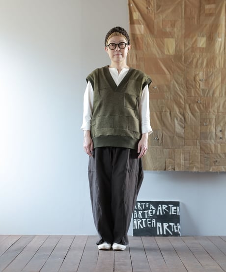 ARTE POVERA｜【 23WI75 】デンマーク60年代ウールマフラー RE-パッチワークベスト