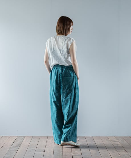 ATPOVA｜【 26SU50 】 リネンコットン 2タックイージーPT(製品染)