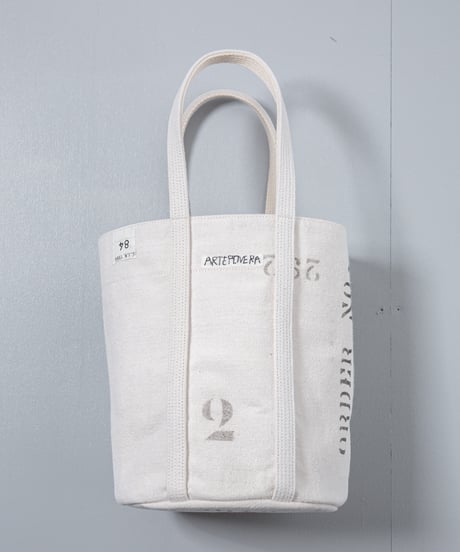 ARTE POVERA｜【 26SU71 】 フランスUSEDシーツMIX RE-ステンシルラウンドBAG