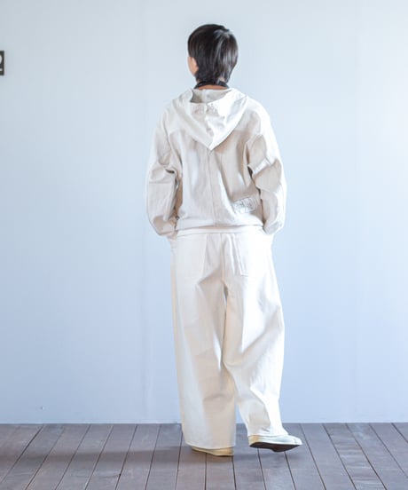 ARTE POVERA｜【 2025spring32 】USEDフランスシーツ RE-ZIPフードブルゾン