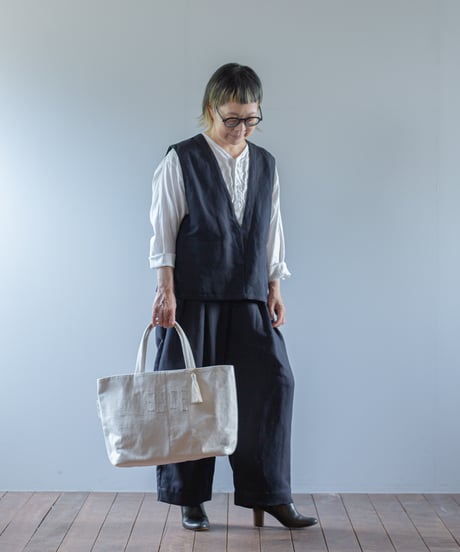 ARTE POVERA｜【 ARTEA - 26SP34 】 フランスUSEDシーツ 「ARTE」 BAG (L)
