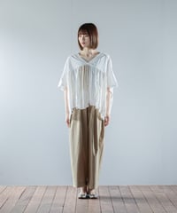 ARTE POVERA｜【 26SU16 】 ギルダン RE-インドサリーパッチワークギャザーT