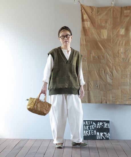 ARTE POVERA｜【 23WI75 】デンマーク60年代ウールマフラー RE-パッチワークベスト