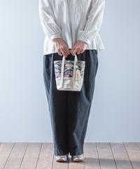 ARTE POVERA｜【 ARTEA - 26SP46 】 インドキルトラリー＆フランスシーツMIX NEW ラウンドBAG (S)