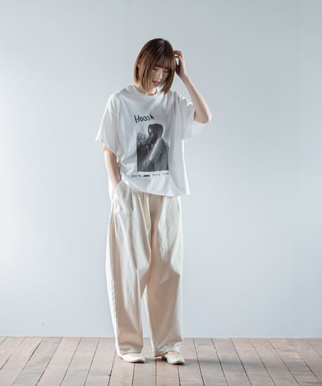 ★ARTE POVERA｜【 26SU52 】 ギルダン RE-「Hoooh」PHOTO＆シルクMIX Tシャツ