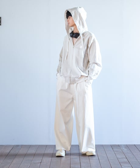 ARTE POVERA｜【 2025spring32 】USEDフランスシーツ RE-ZIPフードブルゾン