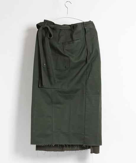 ARTE POVERA｜【 artea-reclothing209 】フランスカーゴPT RE-巻きスカート