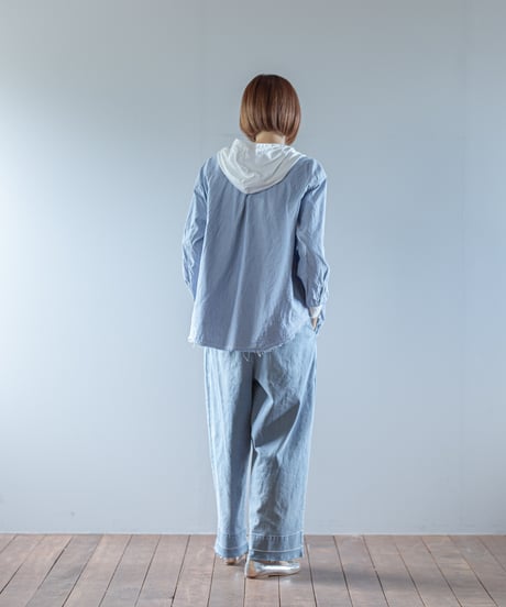 ARTE POVERA｜【 ARTEA - 26SP69 】 シャンブレーライトダメージ加工 RE-フードカバーオール