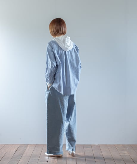 ARTE POVERA｜【 ARTEA - 26SP69 】 シャンブレーライトダメージ加工 RE-フードカバーオール