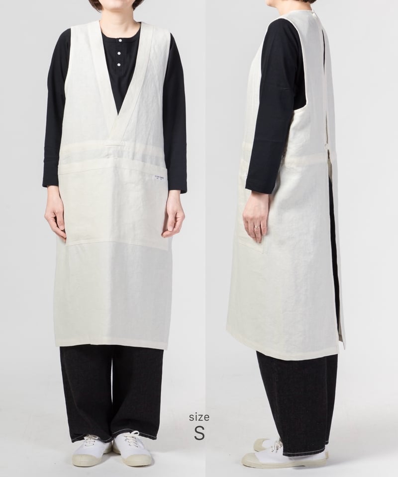 ARTEPOVERA リネンエプロン ARTE POVERA アルテポーヴェラ｜リネンシーツエプロン（ブラック）