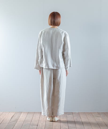 ★ATPOVA｜【 2026spring12 】 セレモニー リネンポリエステル混 ノーカラーJKT