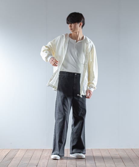 ATPOVA｜【 2025winter34 】 リネン&裏毛MIX フードJKT（製品染）