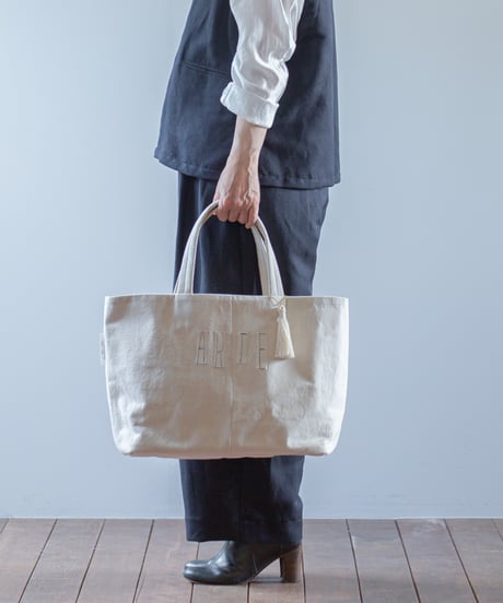 ARTE POVERA｜【 ARTEA - 26SP34 】 フランスUSEDシーツ 「ARTE」 BAG (L)