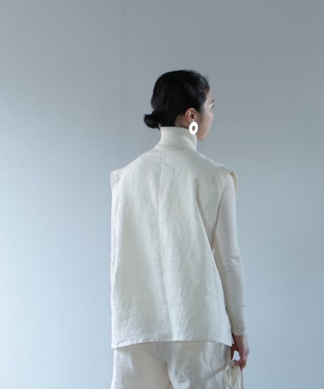 ★ATPOVA｜【 2025spring11 】リネンキャンバス Vネックベスト