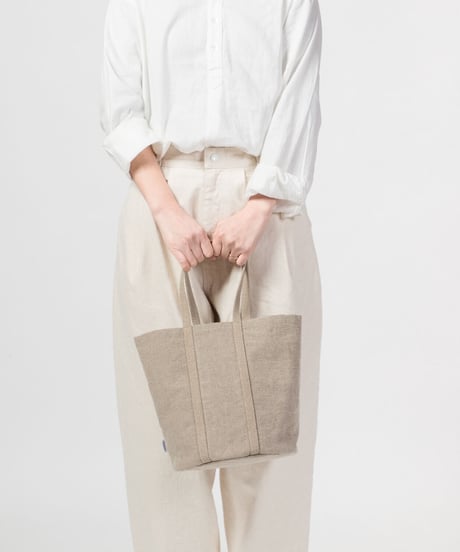 ★ARTEA｜【 artea-sheet015 】リネンシーツ｜ラウンドトートBAG  MOM