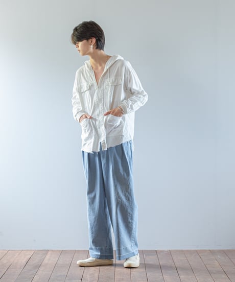 ARTE POVERA｜【 ARTEA - 26SP69 】 シャンブレーライトダメージ加工 RE-フードカバーオール