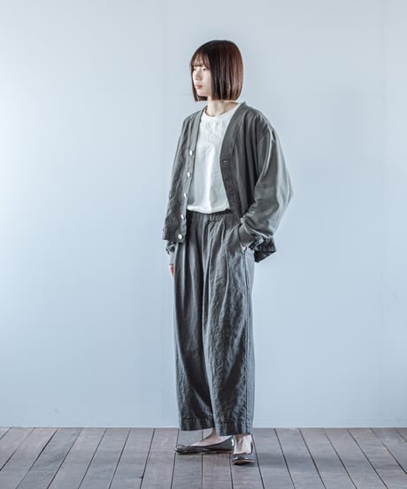 ATPOVA｜【 26WI18 】 L/Cキャバス＆裏毛MIX カーディガン(製品染)