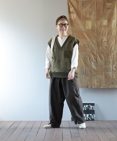 ARTE POVERA｜【 23WI75 】デンマーク60年代ウールマフラー RE-パッチワークベスト