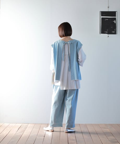 ATPOVA｜【 2025spring64 】10OZデニム ダメージ加工ベスト