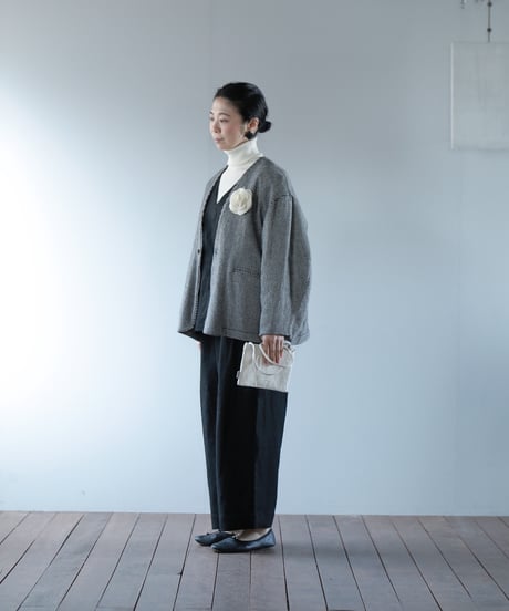 ATPOVA｜【 2025winter24 】 コットンウール ノーカラーJKT（裏付き）