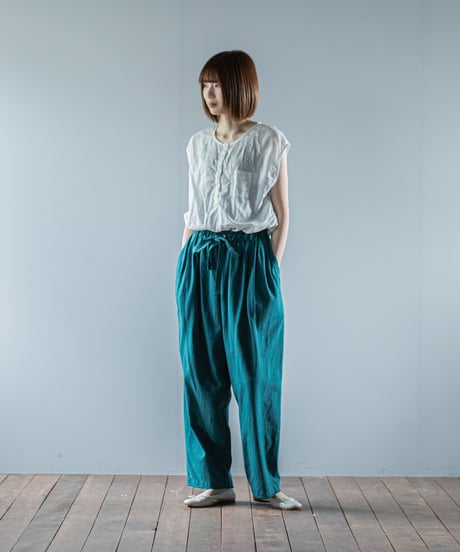 ATPOVA｜【 26SU48 】 16/-ムライト天竺 タックPT(製品染)