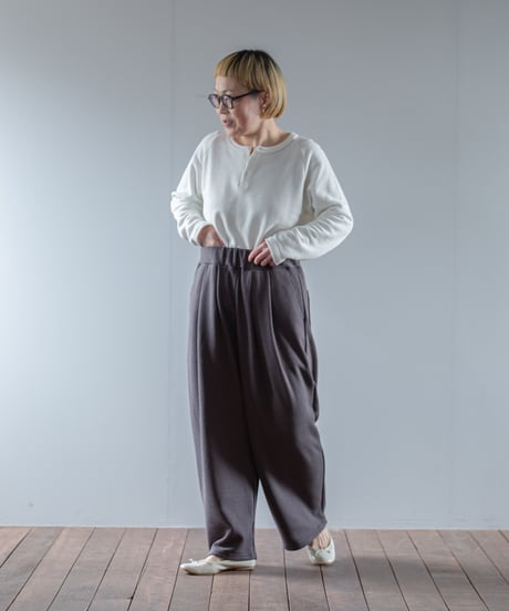 ATPOVA｜【 2025winter06 】 Linen cotton 裏毛 2タックワイドPT